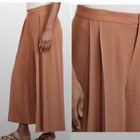 Vince terracotta culottes wide leg pants capris NWT size 10 - Picture 2 of 4